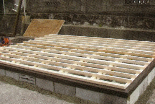 製造工程（土台工事）